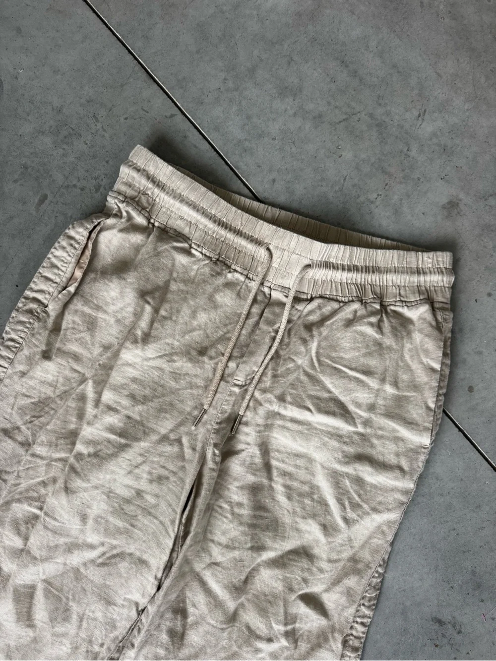 Quince 100% European Linen Wide Leg Pants in Driftwood Size XL